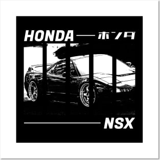 HONDA NSX Black 'N White 3 (Black Version) Posters and Art